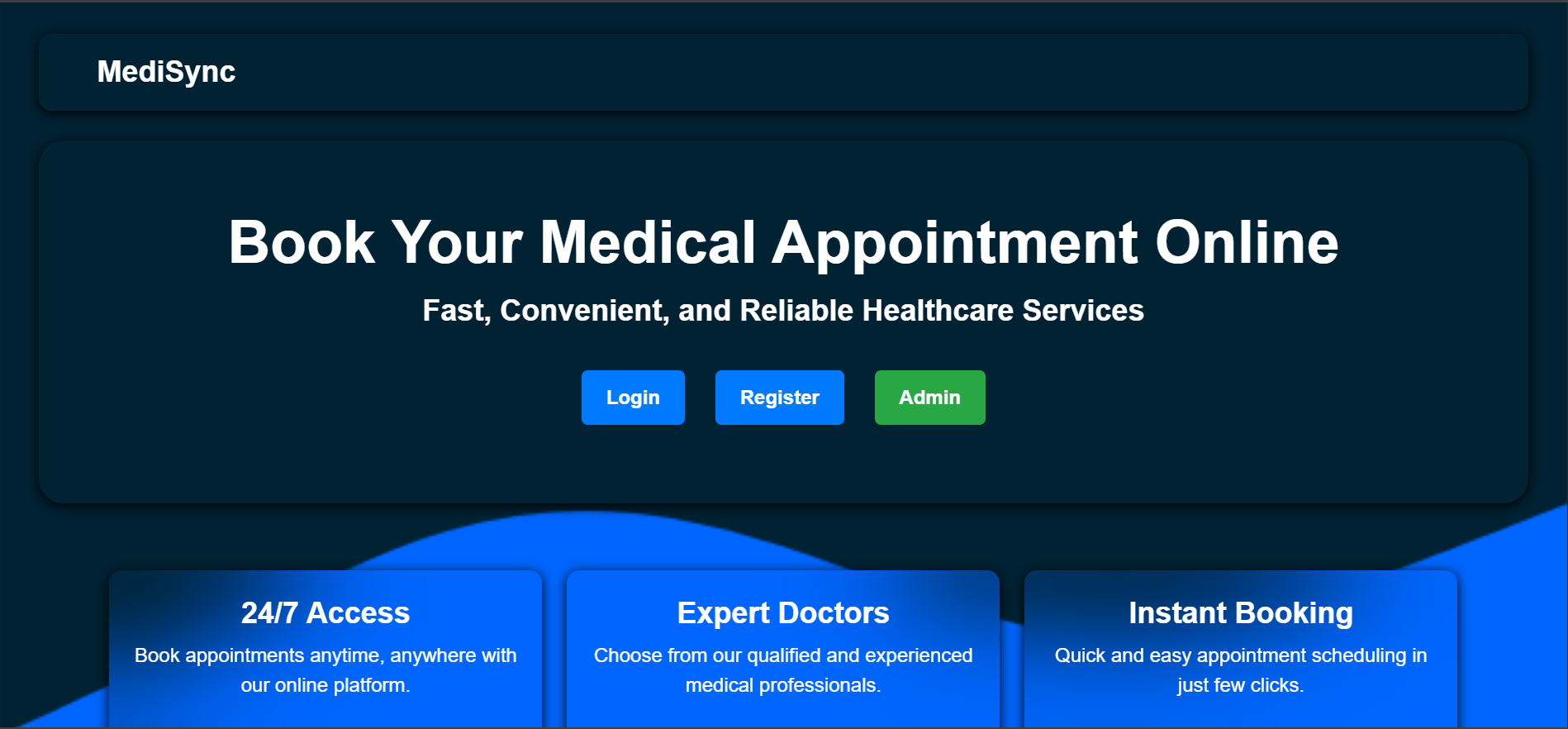 MediSync - Healthcare Dashboard