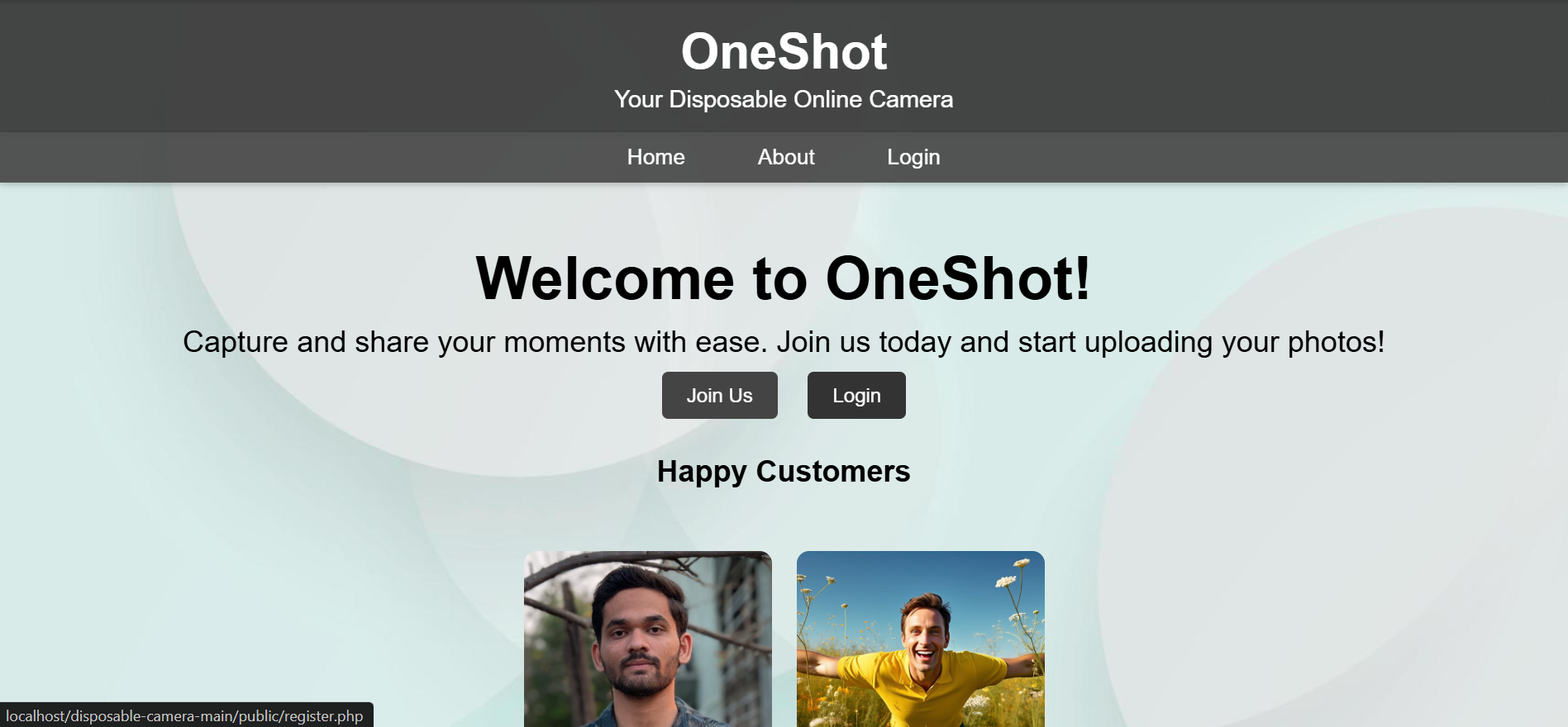 OneShot - Disposable Online Camera